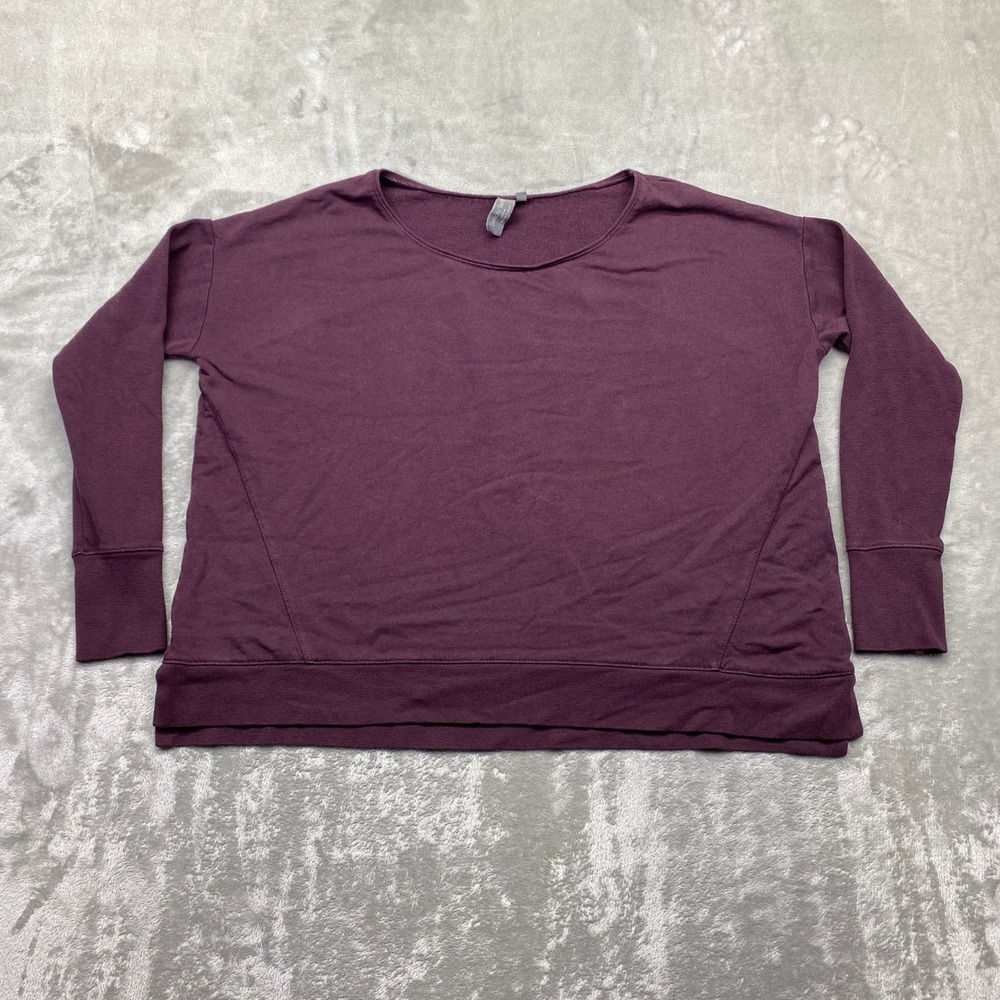 Sweaty Betty After‎ Class Sweatshirt Plum Purple Cotton Modal Pullover Womens S